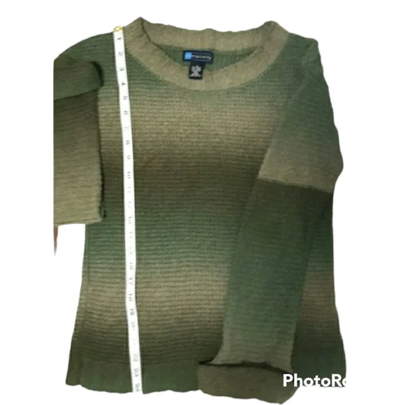 Women's Army Green Tie dye Look Kint sz Large Relativity sweater - Picture 9 of 9